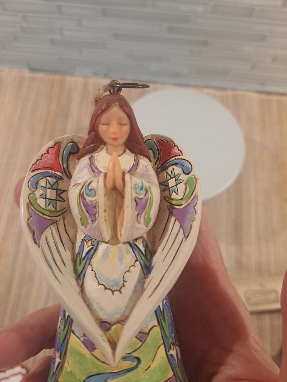 Jim Shore Angel May You Feel His Comforting Presence Heartwood Creek Ornament - Picture 4 of 4